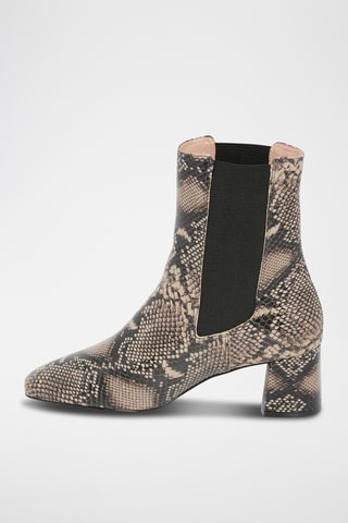 Bottines Chelsea en cuir Ezia - Beige