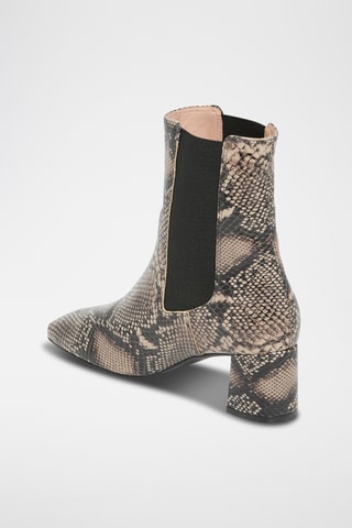Bottines Chelsea en cuir Ezia - Beige