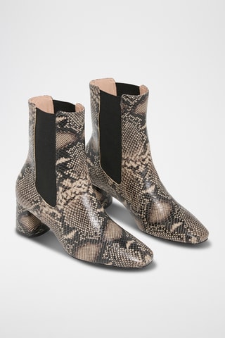 Bottines Chelsea en cuir Ezia - Beige