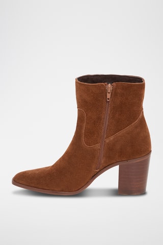 Bottines en cuir suédé Aelle - Camel