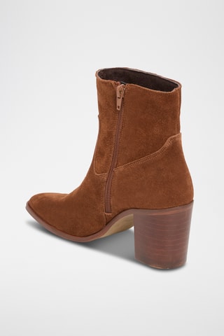 Bottines en cuir suédé Aelle - Camel