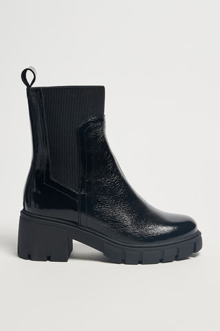 Bottines vernies en cuir Andreas - Noir vernis