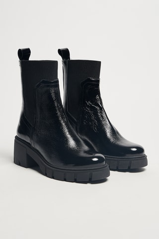 Bottines vernies en cuir Andreas - Noir vernis