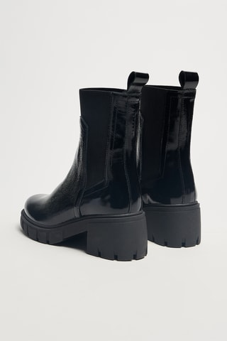 Bottines vernies en cuir Andreas - Noir vernis