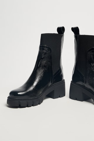 Bottines vernies en cuir Andreas - Noir vernis
