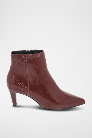 Bottines vernies en cuir Cypriane - Bordeaux