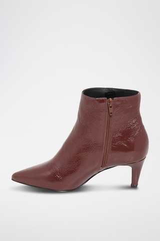 Bottines vernies en cuir Cypriane - Bordeaux