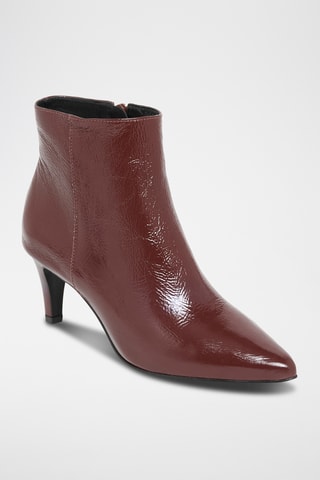Bottines vernies en cuir Cypriane - Bordeaux