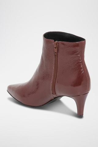 Bottines vernies en cuir Cypriane - Bordeaux
