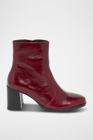 Bottines vernies en cuir Florence - Bordeaux