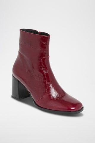 Bottines vernies en cuir Florence - Bordeaux