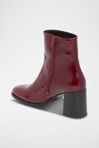 Bottines vernies en cuir Florence - Bordeaux