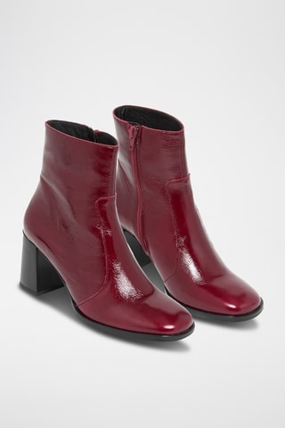 Bottines vernies en cuir Florence - Bordeaux