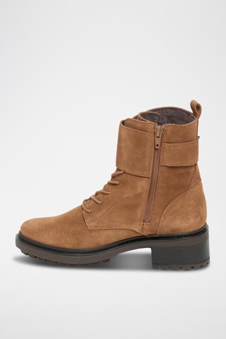 Bottines en cuir suédé Enlace - Taupe