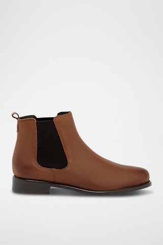 Bottines Chelsea en cuir Ludivine - Cognac