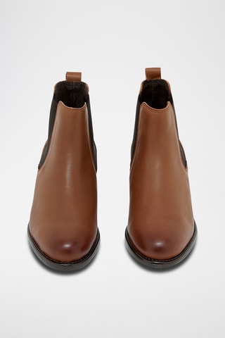 Bottines Chelsea en cuir Ludivine - Cognac