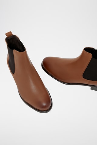 Bottines Chelsea en cuir Ludivine - Cognac
