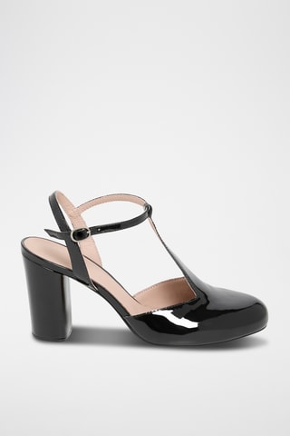 Escarpins vernis en cuir Theoline - Noir