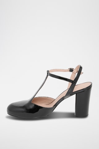 Escarpins vernis en cuir Theoline - Noir