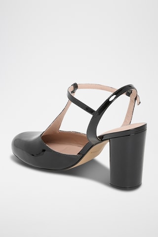 Escarpins vernis en cuir Theoline - Noir