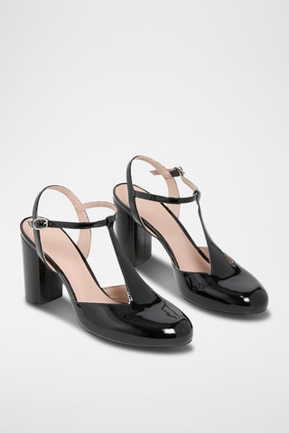 Escarpins vernis en cuir Theoline - Noir