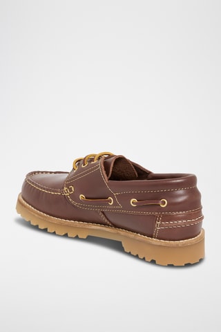Chaussures bateau en cuir Soline - Bordeaux