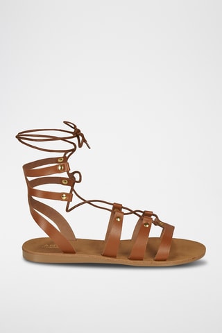 Spartiates en cuir Bea - Camel
