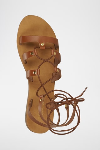 Spartiates en cuir Bea - Camel