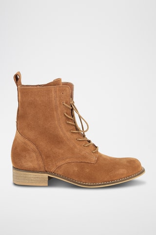 Bottines en croûte de cuir Canaille - Marron