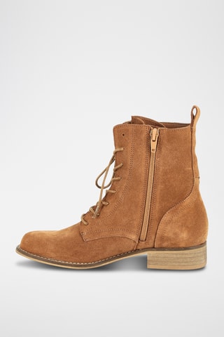 Bottines en croûte de cuir Canaille - Marron