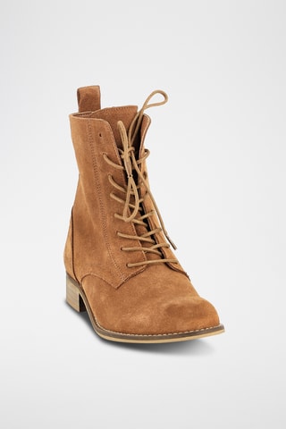 Bottines en croûte de cuir Canaille - Marron
