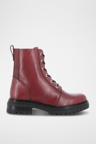 Bottines en cuir Anielle - Bordeaux