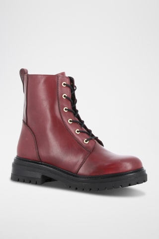 Bottines en cuir Anielle - Bordeaux