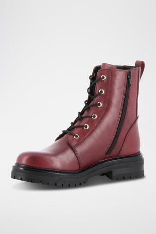 Bottines en cuir Anielle - Bordeaux