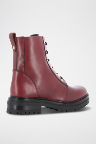 Bottines en cuir Anielle - Bordeaux