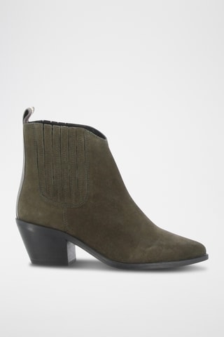 Bottines en cuir suédé Oxane - Kaki
