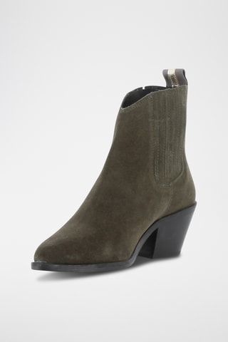 Bottines en cuir suédé Oxane - Kaki