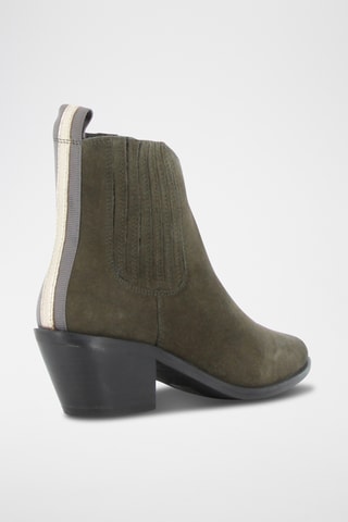 Bottines en cuir suédé Oxane - Kaki