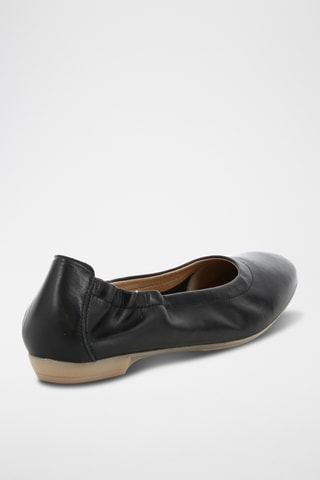 Ballerines compensées en cuir Nina - Noir