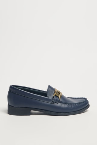 Mocassins en cuir Benedicte - Bleu marine