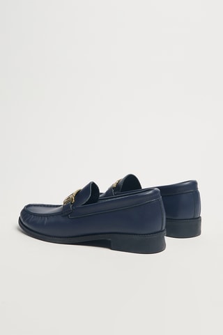 Mocassins en cuir Benedicte - Bleu marine