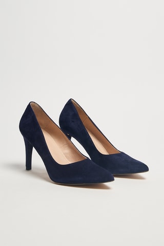 Escarpins en cuir Iria - Bleu marine