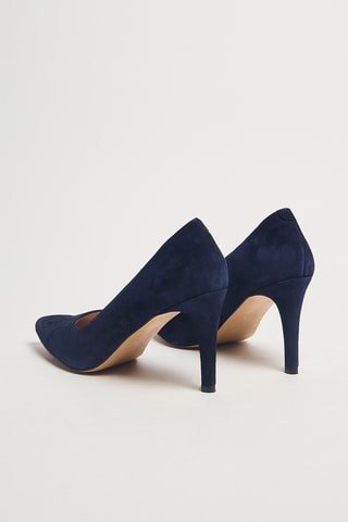 Escarpins en cuir Iria - Bleu marine