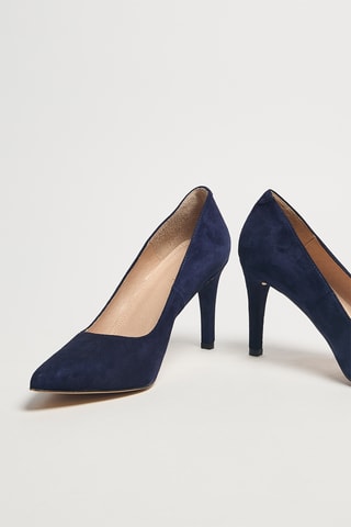 Escarpins en cuir Iria - Bleu marine