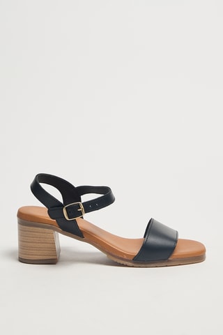 Sandales à talons en cuir Rya - Noir