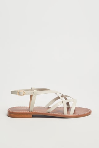 Spartiates en cuir Amy - Blanc