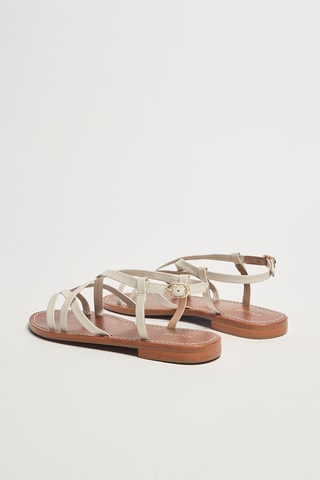 Spartiates en cuir Amy - Blanc