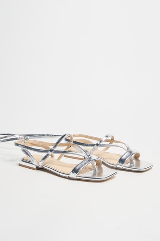 Sandales vernies en cuir Exotique - Argenté