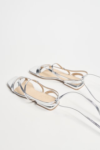 Sandales vernies en cuir Exotique - Argenté