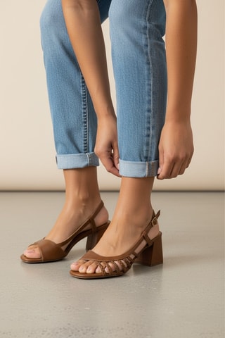 Sandales à talons Forienne - Marron